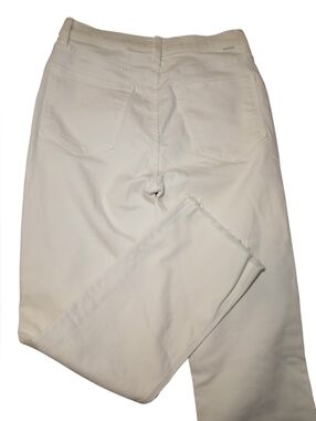 MOTHER Antique White 'The Tripper' Frayed Ankle Jeans Size 28